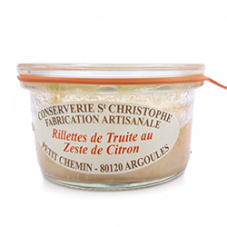 CONSERVERIE ST CHRISTOPHE- Rillette de truite au zeste de citron